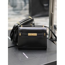 Yves Saint Laurent YSL Manhattan Mini 19 Black Gold Hardware Smooth Leather Model: 727766 Size: 19×14×4cm