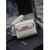 Yves Saint Laurent YSL Manhattan Mini 19 White Gold Hardware Smooth Leather Model: 727766 Size: 19×14×4cm