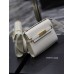 Yves Saint Laurent YSL Manhattan Mini 19 White Gold Hardware Smooth Leather Model: 727766 Size: 19×14×4cm